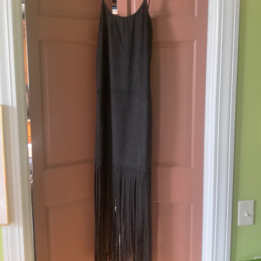 Tank dress with fringe NWOT